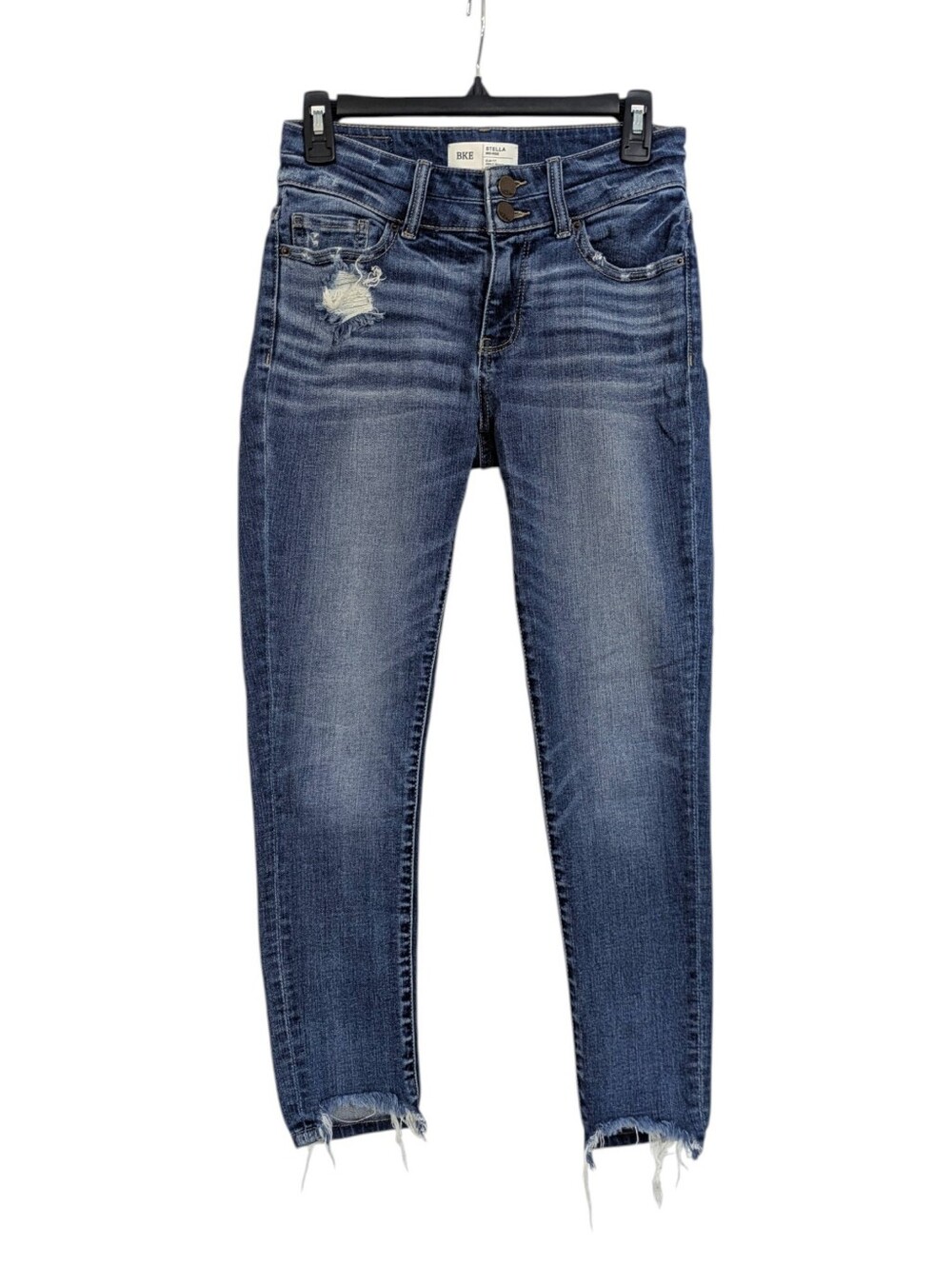 BKE Stella Mid Rise Slim Fit Ankle Skinny Distressed Jeans - Size 26 Womens